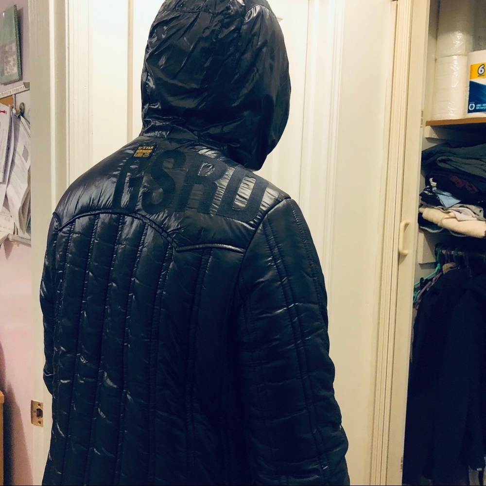 GSTAR RAW PUFFER JACKET WITH HOOD SIZE L - Picture 4 of 7